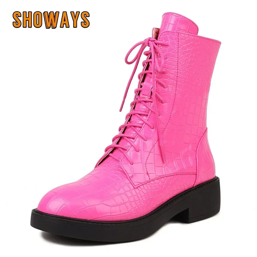 British Faux Crocodile Leather Short Boots Women Rosy Black Office Dress Lady Round Toe Winter Retro Zipper Platform Ankle Boots
British Faux Crocodile Leather Short Boots Women Rosy Black Office Dress Lady Round Toe Winter Retro Zipper Platform Ankle Boots