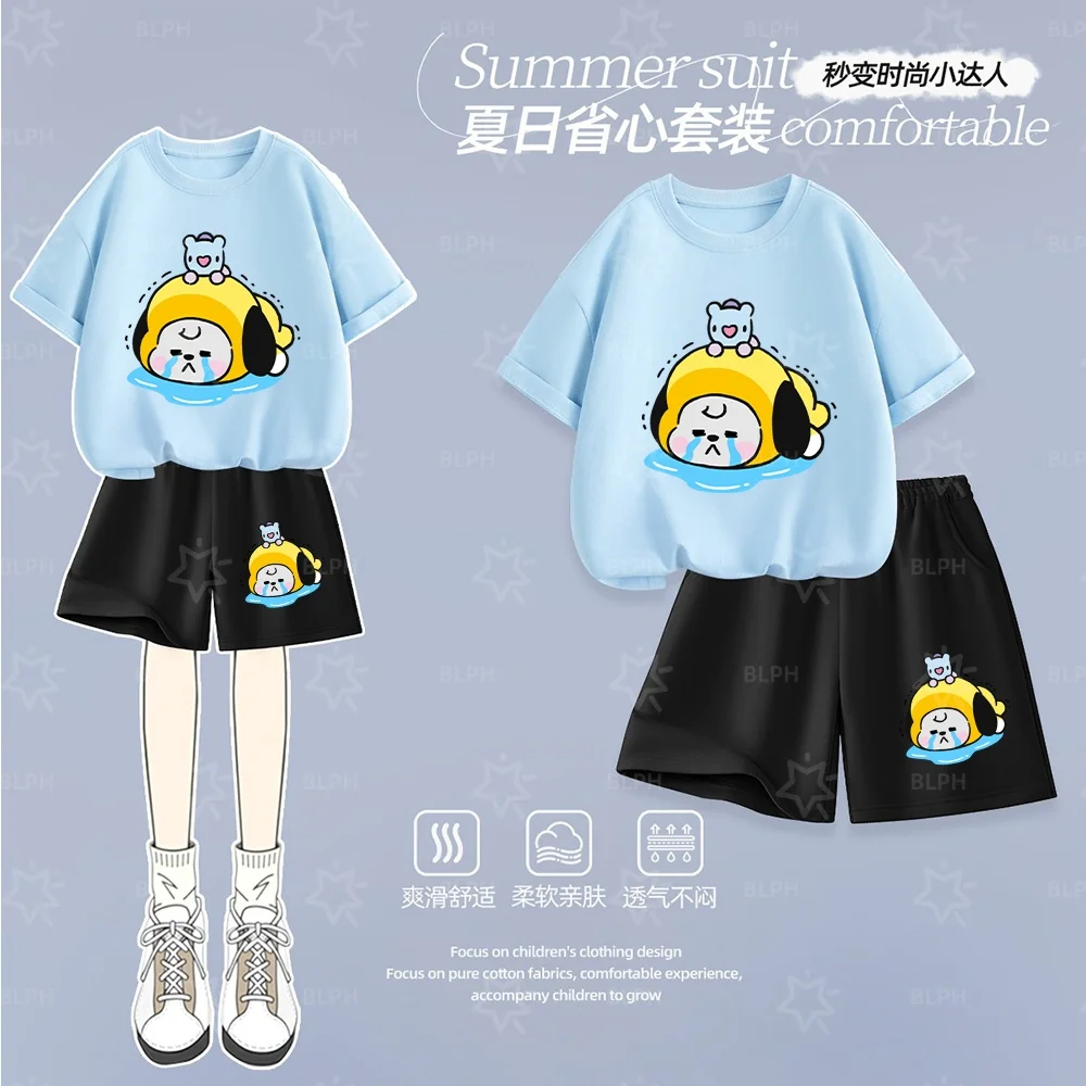 Cute BTS Inspired Cartoon Character Kids T-Shirt Set with Adorable Design for Boys Girls
Cute BTS Inspired Cartoon Character Kids T-Shirt Set with Adorable Design for Boys Girls