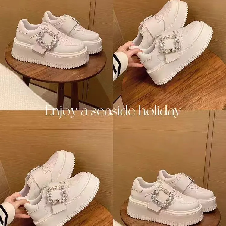 White Rhinestone Buckle Platform Mary Jane Shoes For Women Thick Sole Wedge Heel Slip On Casual Shoes Fashion Elegant Style For
White Rhinestone Buckle Platform Mary Jane Shoes For Women Thick Sole Wedge Heel Slip On Casual Shoes Fashion Elegant Style For
