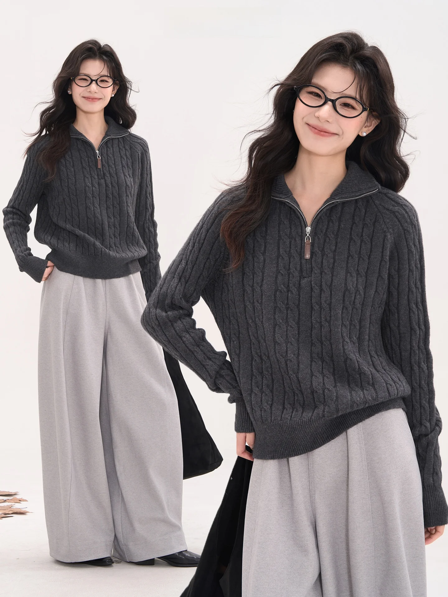 Женский вязаный свитер с высоким воротником и молнией, свободного кроя, осенне-зимний, цветной, от Heme Window Flower Field
Женский вязаный свитер с высоким воротником и молнией, свободного кроя, осенне-зимний, цветной, от Heme Window Flower Field