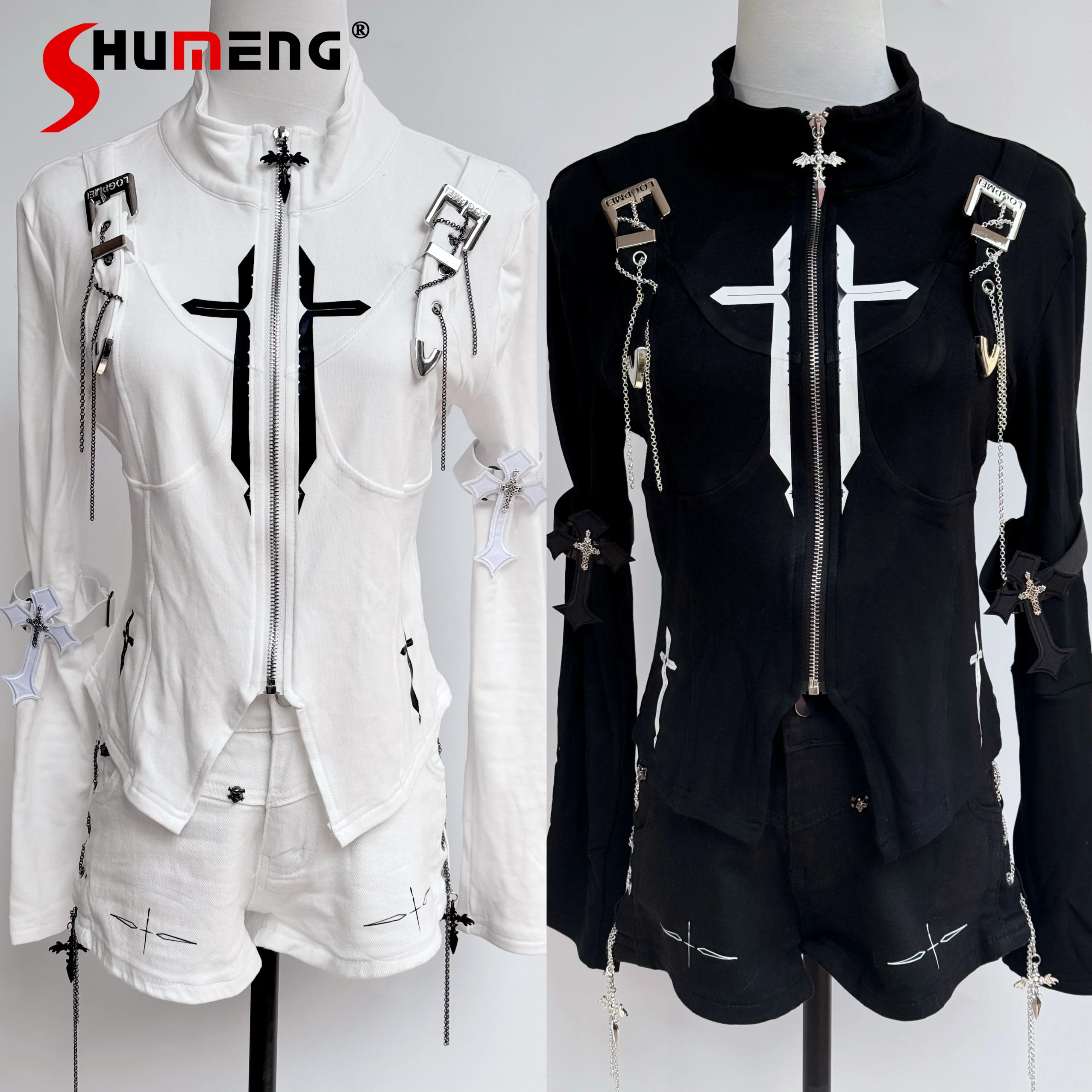 Subculture Mine Zip Cardigan Jacket Autumn New Japanese Punk Style Slim-Fit Sweet Cool Long Sleeve Top Jacket Mini Shorts Set
Subculture Mine Zip Cardigan Jacket Autumn New Japanese Punk Style Slim-Fit Sweet Cool Long Sleeve Top Jacket Mini Shorts Set