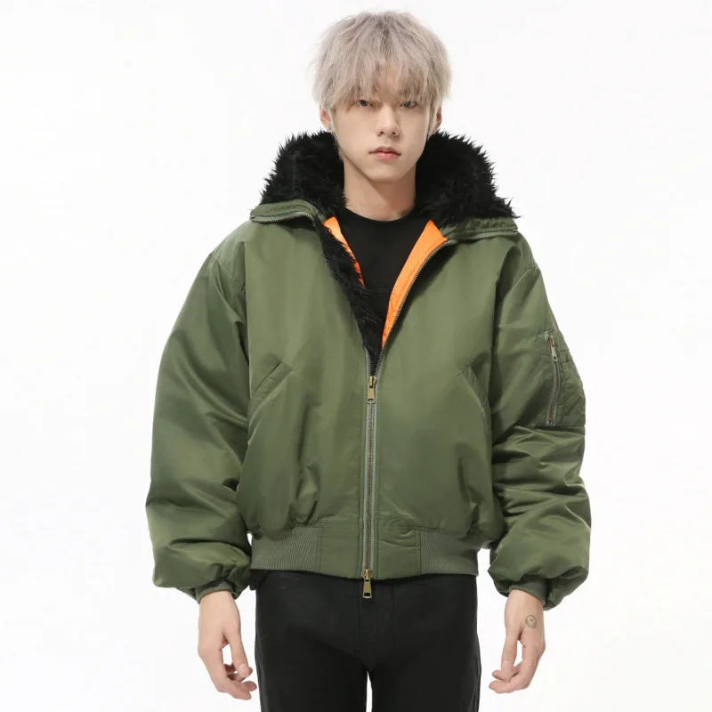 SYUHGFA 2024 Korean Style Men's Cotton Coats Fur Collar Hooded Casual Menswear Solid Color Zipper Patchwork Male Padded Jackets
SYUHGFA 2024 Korean Style Men's Cotton Coats Fur Collar Hooded Casual Menswear Solid Color Zipper Patchwork Male Padded Jackets