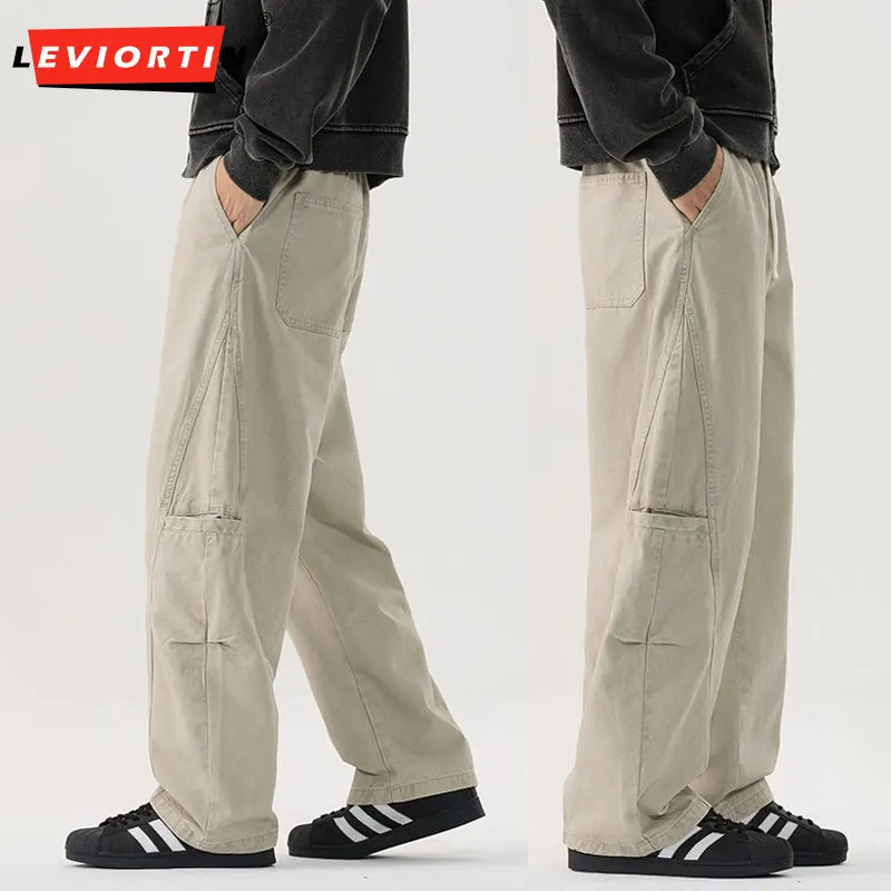 Men's Straight Leg Cargo Pants Spring Autumn High Street Multi Pockets Blade Pants Loose Fit Plus Size Man Cotton Work Trousers
Men's Straight Leg Cargo Pants Spring Autumn High Street Multi Pockets Blade Pants Loose Fit Plus Size Man Cotton Work Trousers