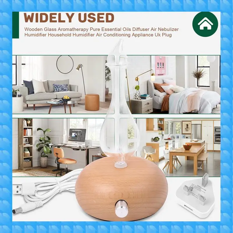 ETRT Wooden Glass Aromatherapy Pure Essential Oils Diffuser Air Nebulizer Humidifier Household Humidifier Air Conditioning Appli
ETRT Wooden Glass Aromatherapy Pure Essential Oils Diffuser Air Nebulizer Humidifier Household Humidifier Air Conditioning Appli