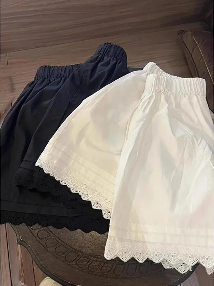 2025 New Bottoms White Summer Shorts For Women's Pantalones Cortos De Mujer Patchwork Lace Casual Wide Leg Shorts Women Clothes
2025 New Bottoms White Summer Shorts For Women's Pantalones Cortos De Mujer Patchwork Lace Casual Wide Leg Shorts Women Clothes