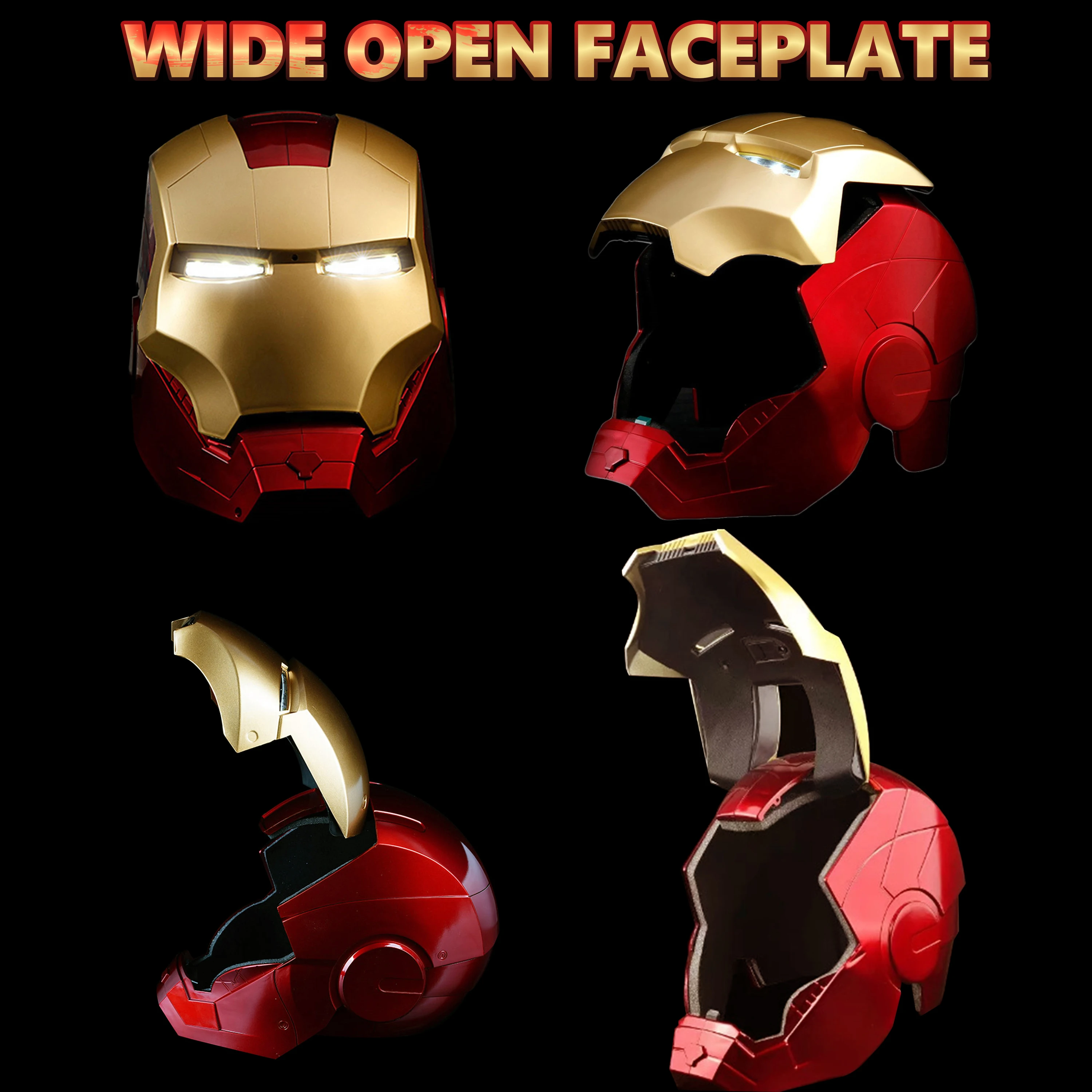 YDD 1:1 Scale IRON SUPERHUMAN Cosplay Helmet LED Light Up with Wide Open Faceplate Wearable for Adults
YDD 1:1 Scale IRON SUPERHUMAN Cosplay Helmet LED Light Up with Wide Open Faceplate Wearable for Adults