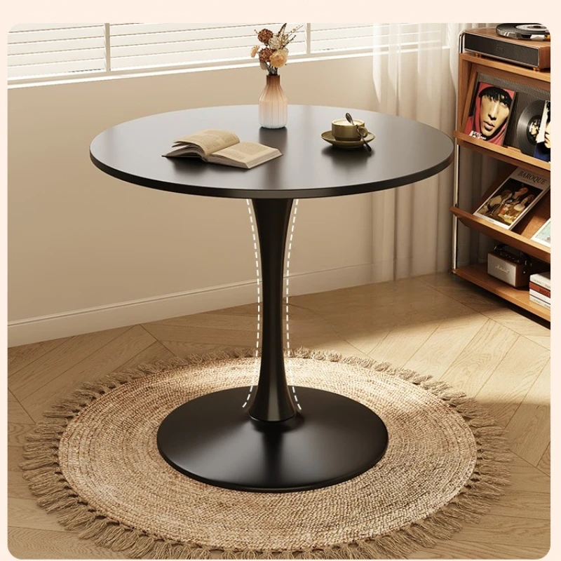 Black casual negotiation tables and chairs small round table household round dining balcony milk tea shop coffee
Black casual negotiation tables and chairs small round table household round dining balcony milk tea shop coffee