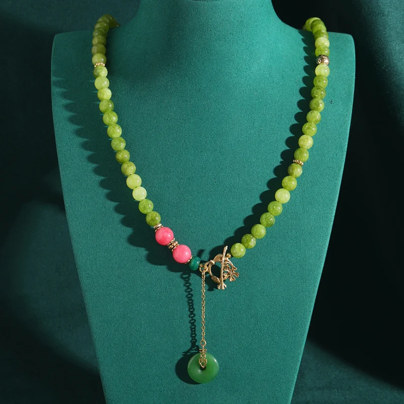 Vintage Jewelry Statement Beads Necklace Woman Green Pendant Crystal Natural Stone Elegant Luxury Designer Antique Wedding Gift
Vintage Jewelry Statement Beads Necklace Woman Green Pendant Crystal Natural Stone Elegant Luxury Designer Antique Wedding Gift