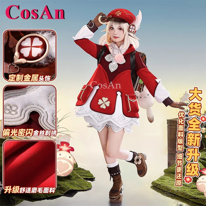 CosAn Anime Game Genshin Impact Klee Cosplay Costumes Sweet Fashion Beautiful Uniform Dress V2.0 Women Party Role Play Clothing
CosAn Anime Game Genshin Impact Klee Cosplay Costumes Sweet Fashion Beautiful Uniform Dress V2.0 Women Party Role Play Clothing
