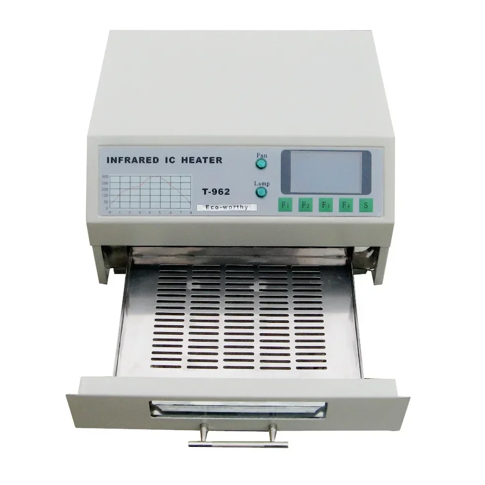220V T-962 800W 180 x 235mm Desktop Reflow Oven IC Heater Soldering Machine for BGA SMD SMT Rework
220V T-962 800W 180 x 235mm Desktop Reflow Oven IC Heater Soldering Machine for BGA SMD SMT Rework