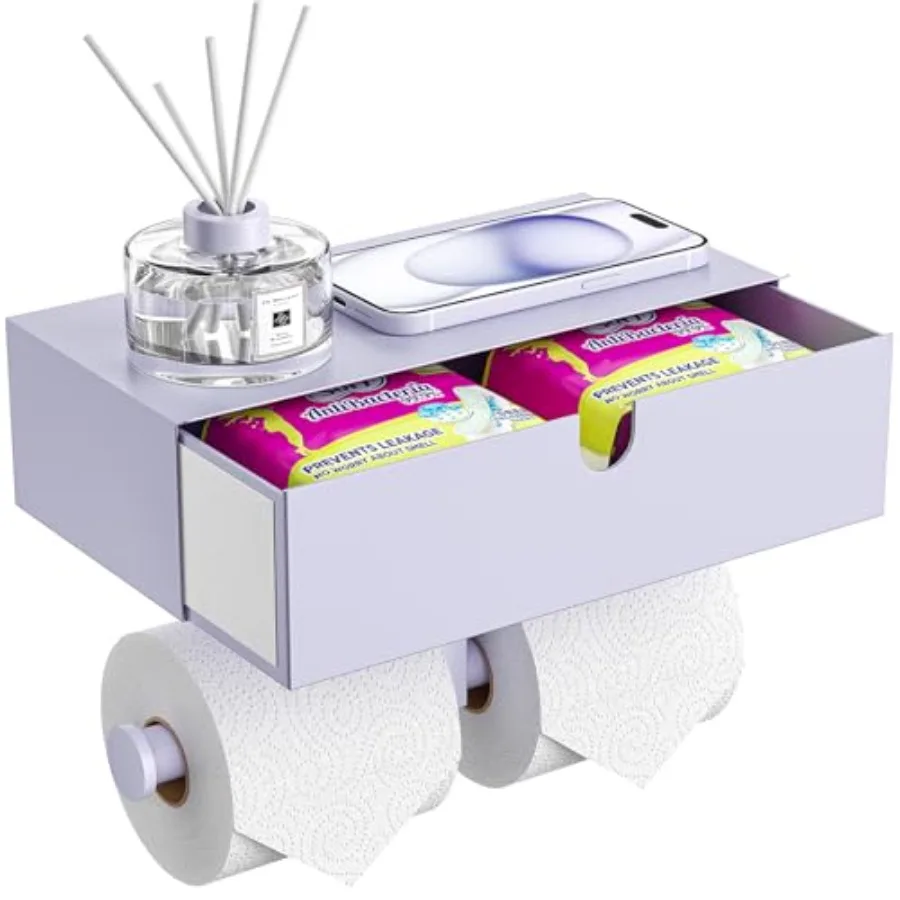 Держатель для туалетной бумаги с полкой для хранения - настенный держатель для туалетной бумаги из нержавеющей стали с диспенсером для влажных салфеток
Держатель для туалетной бумаги с полкой для хранения - настенный держатель для туалетной бумаги из нержавеющей стали с диспенсером для влажных салфеток