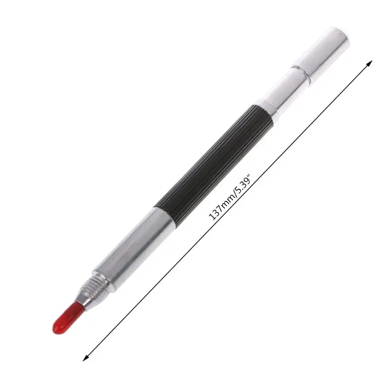A5YD Double Ended Scribing Pen Tip Steel Scriber Marker Metal Ceramics Scriber Pen Glass Marking Tools
A5YD Double Ended Scribing Pen Tip Steel Scriber Marker Metal Ceramics Scriber Pen Glass Marking Tools
