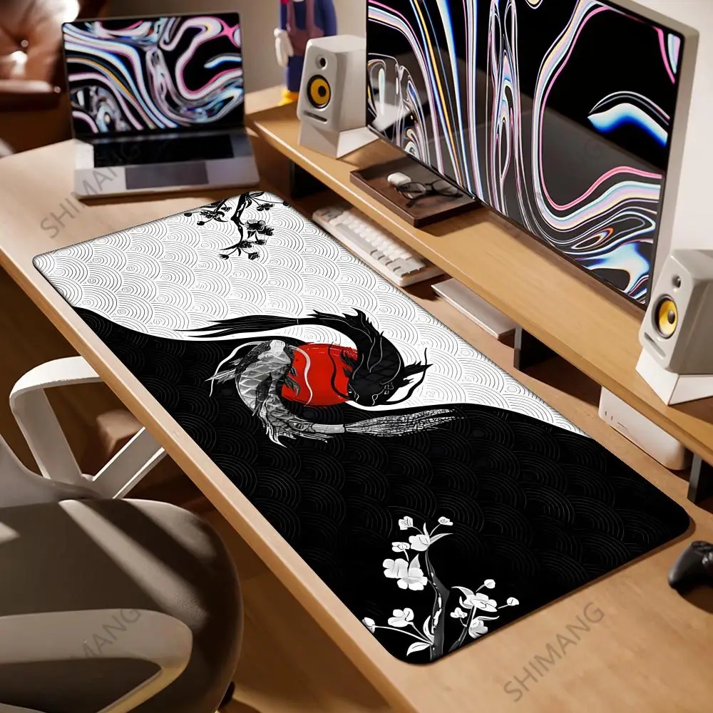Koi Yinyang Black and White Mouse Pad Large Mausepad XL Deskmat Gray Keyboard Mouse Mat 1000x500 Carpet Extended Pads for Office
Koi Yinyang Black and White Mouse Pad Large Mausepad XL Deskmat Gray Keyboard Mouse Mat 1000x500 Carpet Extended Pads for Office