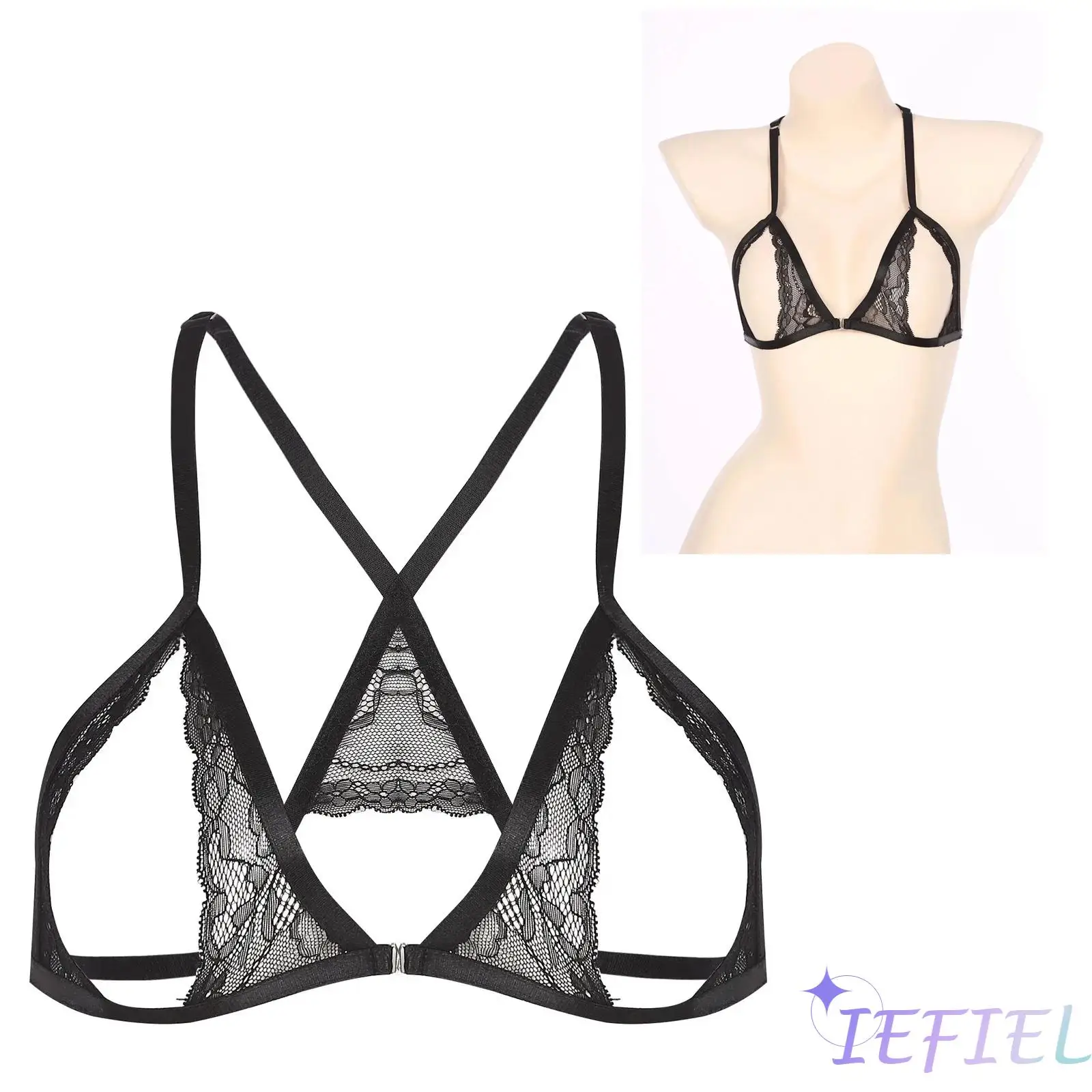Women Floral Lace Lingerie Open Cup See-through Bra Tops Soft Lace Adjustable Straps Exposed Nipples Brassiere Corset Underwear
Women Floral Lace Lingerie Open Cup See-through Bra Tops Soft Lace Adjustable Straps Exposed Nipples Brassiere Corset Underwear