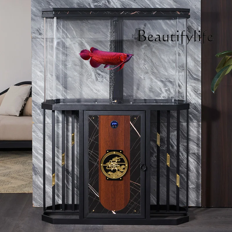 New acrylic medium and large living room fish tank screen against the wall lazy water-free ecological fish tank
New acrylic medium and large living room fish tank screen against the wall lazy water-free ecological fish tank