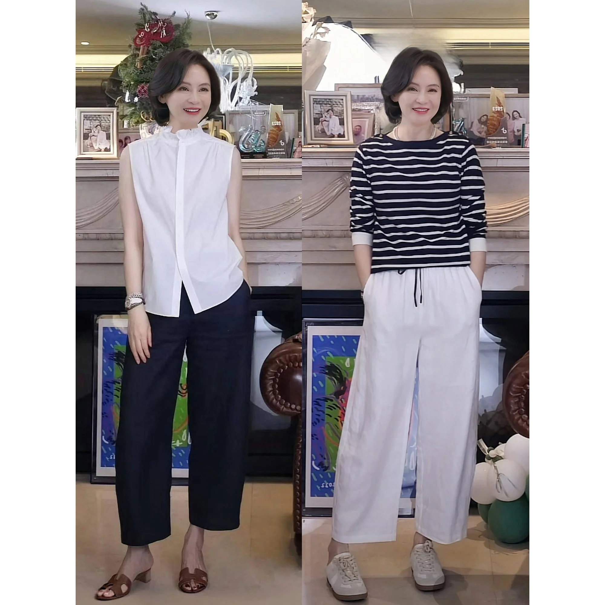 Удобные модные льняные повседневные универсальные брюки с высокой талией и широкими штанинами Cleanfit для женщин среднего возраста
Удобные модные льняные повседневные универсальные брюки с высокой талией и широкими штанинами Cleanfit для женщин среднего возраста