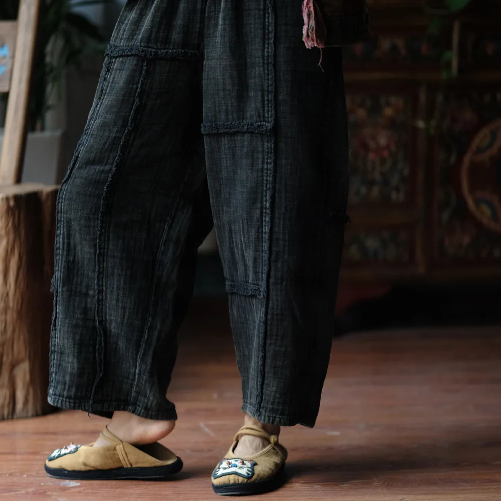 Women Casual Wide Leg Pants New Arrival 2025 Spring Vintage Style High Quality Cotton Loose Female Ankle-length Pants M672
Women Casual Wide Leg Pants New Arrival 2025 Spring Vintage Style High Quality Cotton Loose Female Ankle-length Pants M672