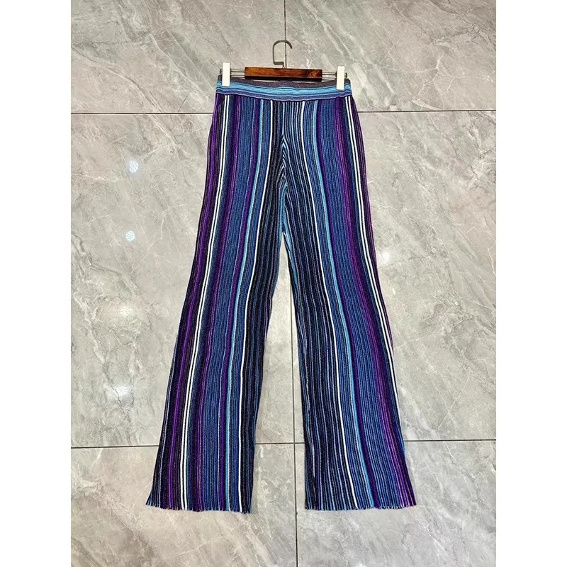 Color Clashing Stripes Knitted Jacquard Pants Heavy Duty Senior Sense of Retro High Street Fashion Flared Pants Ladies
Color Clashing Stripes Knitted Jacquard Pants Heavy Duty Senior Sense of Retro High Street Fashion Flared Pants Ladies