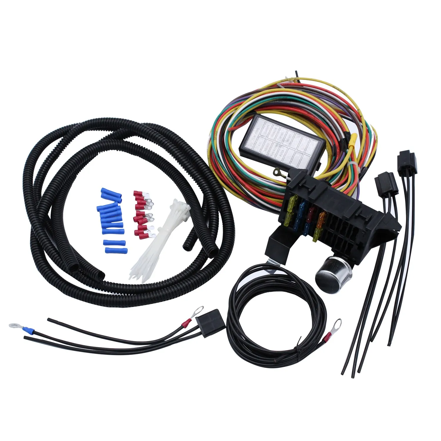 8 Circuit Universal Wiring Harness Kit for Muscle Car Hot Rod Wiring Street Rod Rat Rod for Ford
8 Circuit Universal Wiring Harness Kit for Muscle Car Hot Rod Wiring Street Rod Rat Rod for Ford