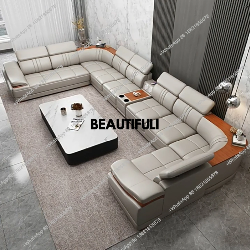 Elegant Leather Sectional Sofas Sets with Cup Holder, Adjustable Headrests & Bluetooth Speaker - MINGDIBAO Living Room Couches
Elegant Leather Sectional Sofas Sets with Cup Holder, Adjustable Headrests & Bluetooth Speaker - MINGDIBAO Living Room Couches