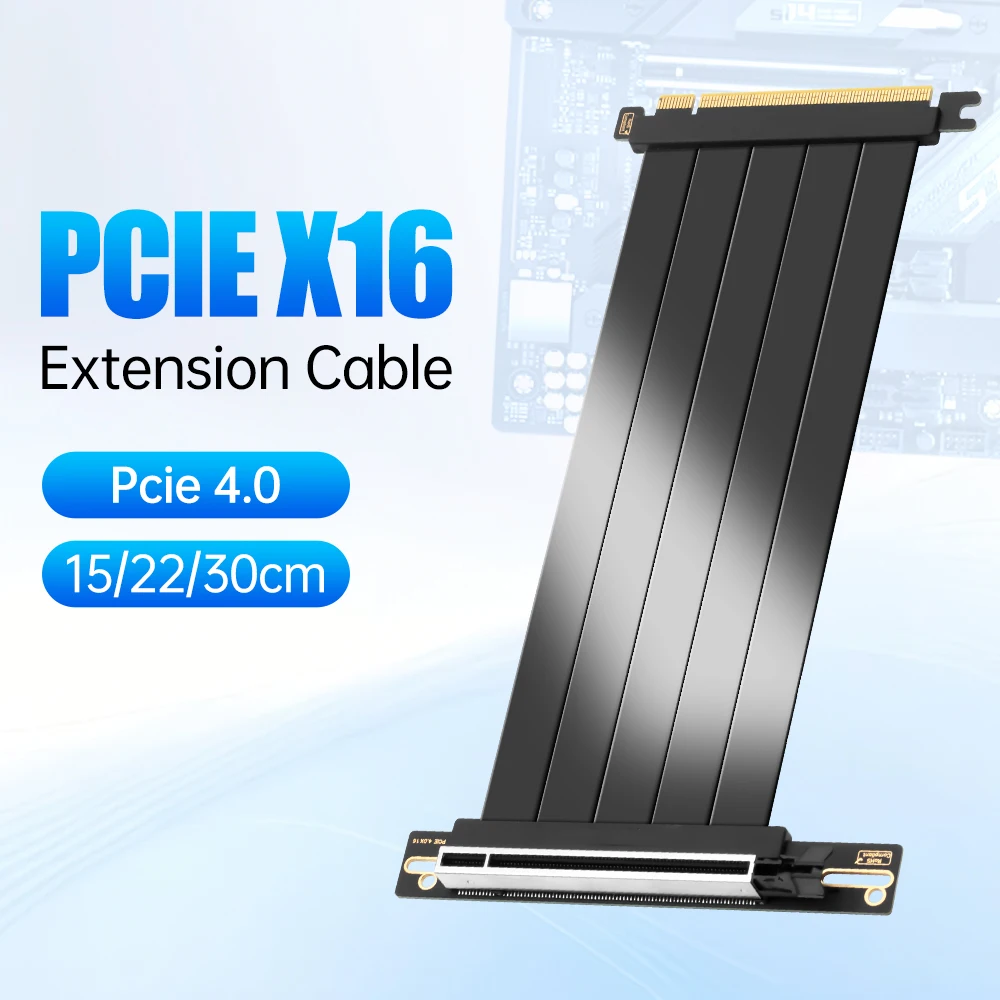 PCIe 4.0 x16 Riser Cable 15/20/30cm Black 90 Degree Angle GPU Vertical Mount Graphics Card Extension Adapter Cord For Desktop PC
PCIe 4.0 x16 Riser Cable 15/20/30cm Black 90 Degree Angle GPU Vertical Mount Graphics Card Extension Adapter Cord For Desktop PC