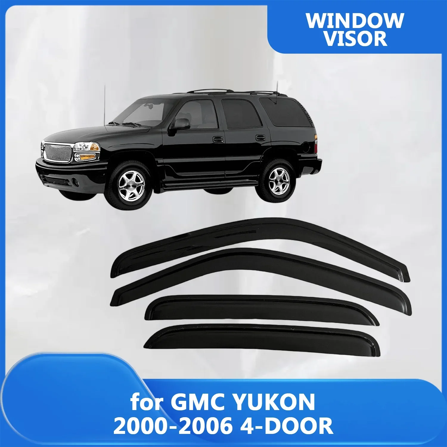 Window Visor for GMC YUKON 2000 2001 2002 2003 2004 2005 2006 4-DOOR Wind Deflectors Rain Guards Door Visor Vent Shades Sun Rain
Window Visor for GMC YUKON 2000 2001 2002 2003 2004 2005 2006 4-DOOR Wind Deflectors Rain Guards Door Visor Vent Shades Sun Rain