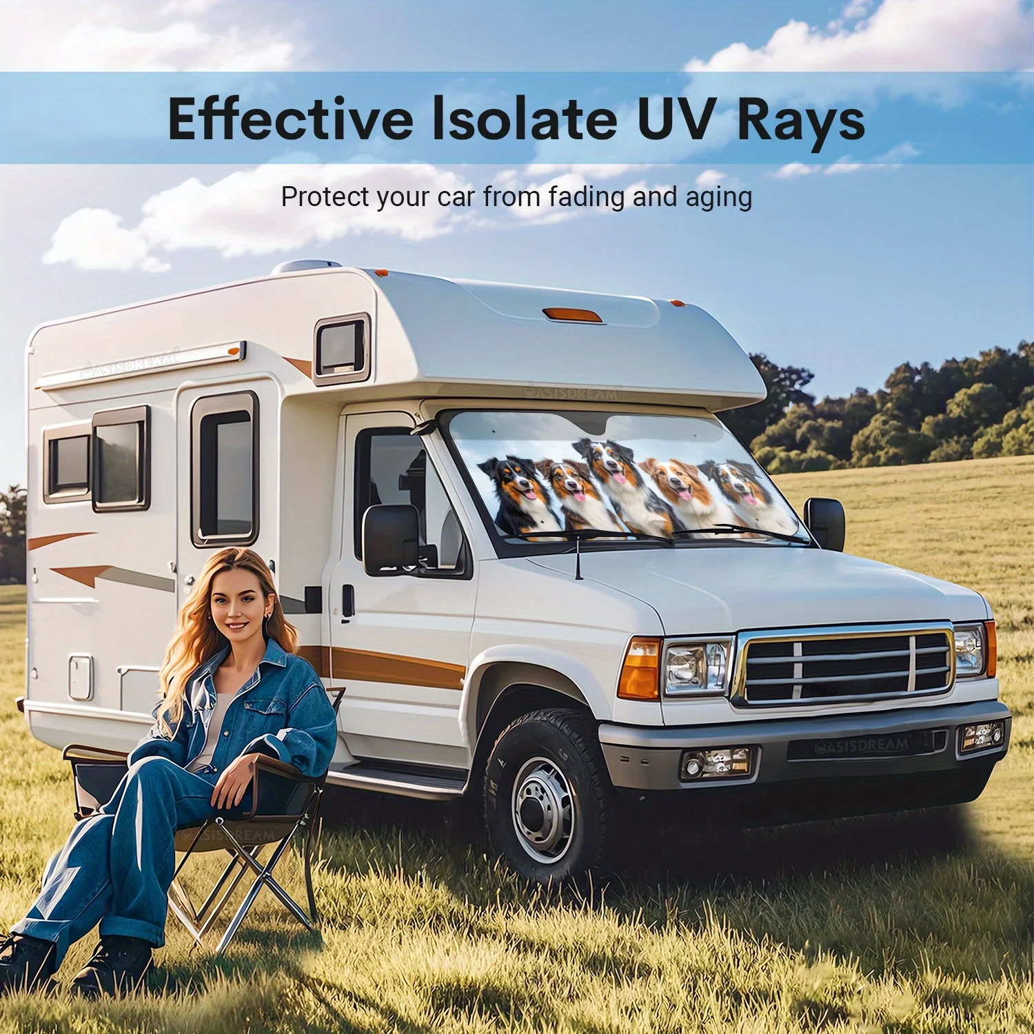 1pc Six Australian Shepherd Dogs Design, Car Sunshade Front Window Windshield for RV Interior Sun Protection with 4 Free Suction
1pc Six Australian Shepherd Dogs Design, Car Sunshade Front Window Windshield for RV Interior Sun Protection with 4 Free Suction