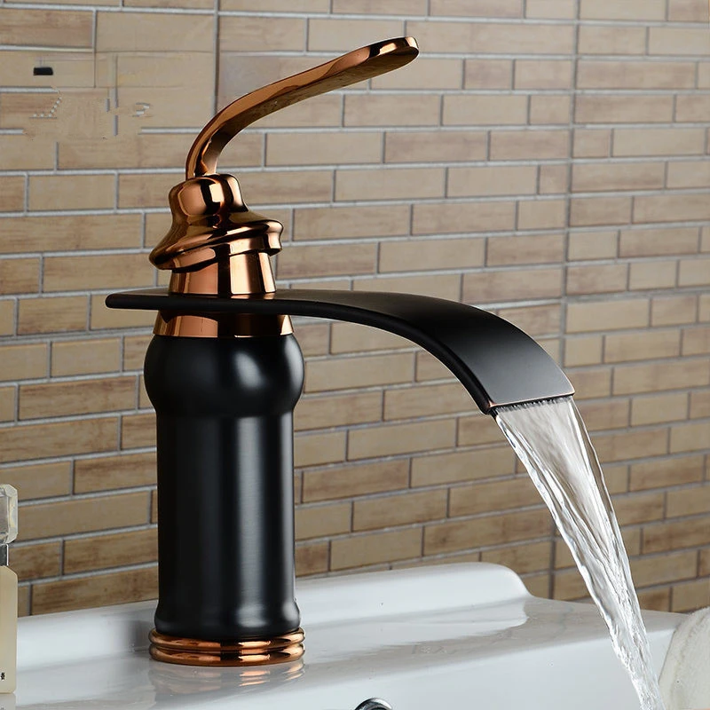 Sink Faucet Black Oil Brushed Bathroom Faucet hot and cold Brass Basin Faucet Waterfall Faucet Single Handle water tap
Sink Faucet Black Oil Brushed Bathroom Faucet hot and cold Brass Basin Faucet Waterfall Faucet Single Handle water tap