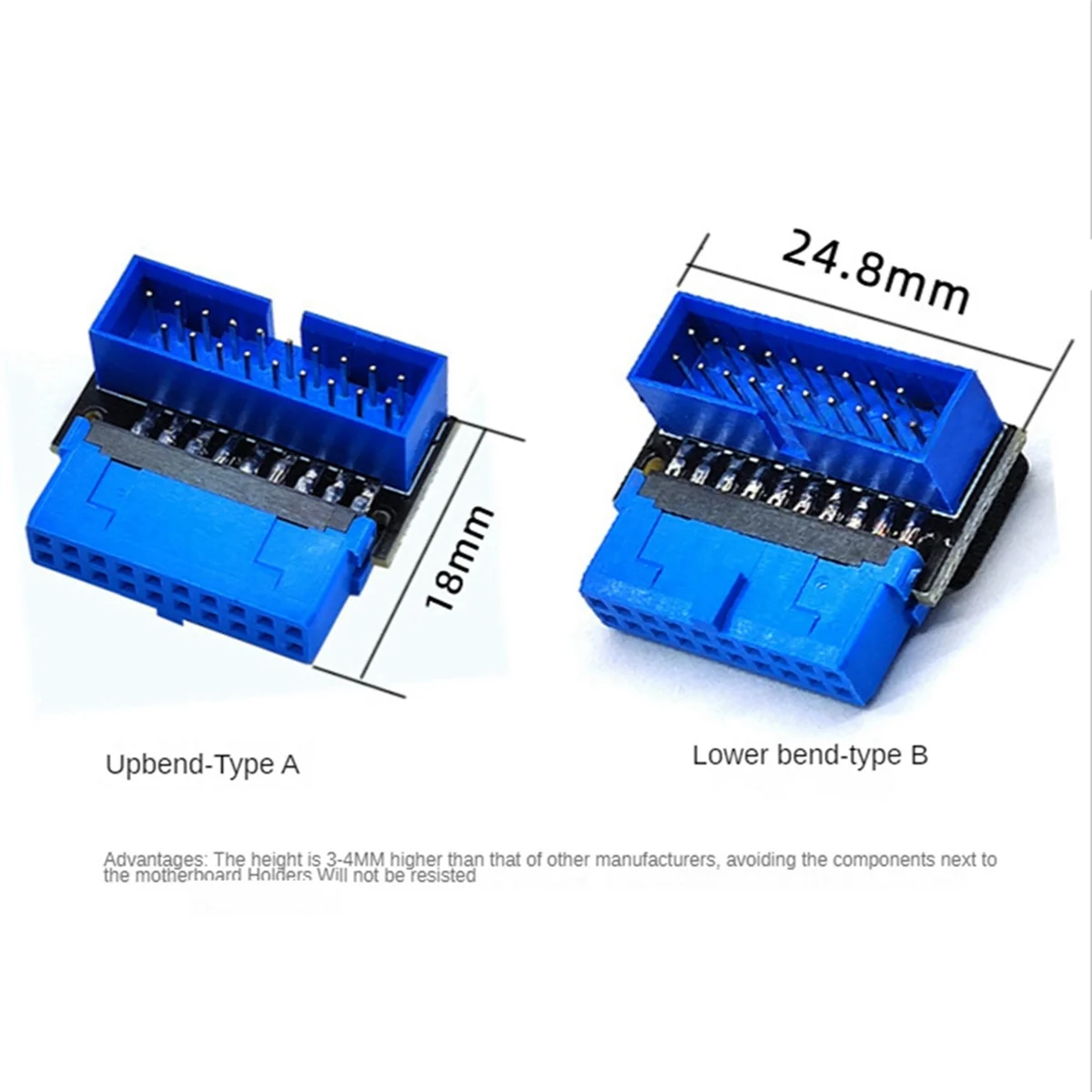 USB Header Adapter USB3.2 GEN1 19Pin/20Pin Socket 90 Degree Steering Elbow Converter DIY Desktop Motherboard B HOT
USB Header Adapter USB3.2 GEN1 19Pin/20Pin Socket 90 Degree Steering Elbow Converter DIY Desktop Motherboard B HOT