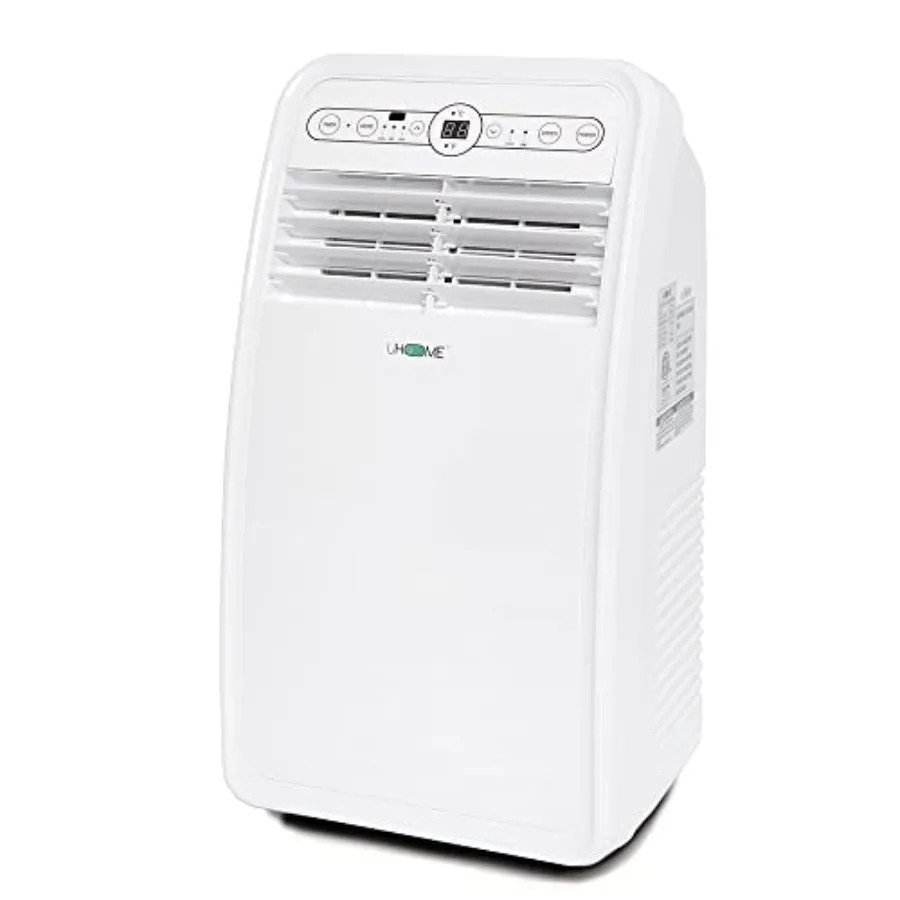 Portable air conditioner for home use, white ABS plastic, 8000 BTU cooling with dehumidifier and fan functions, includes remote
Portable air conditioner for home use, white ABS plastic, 8000 BTU cooling with dehumidifier and fan functions, includes remote