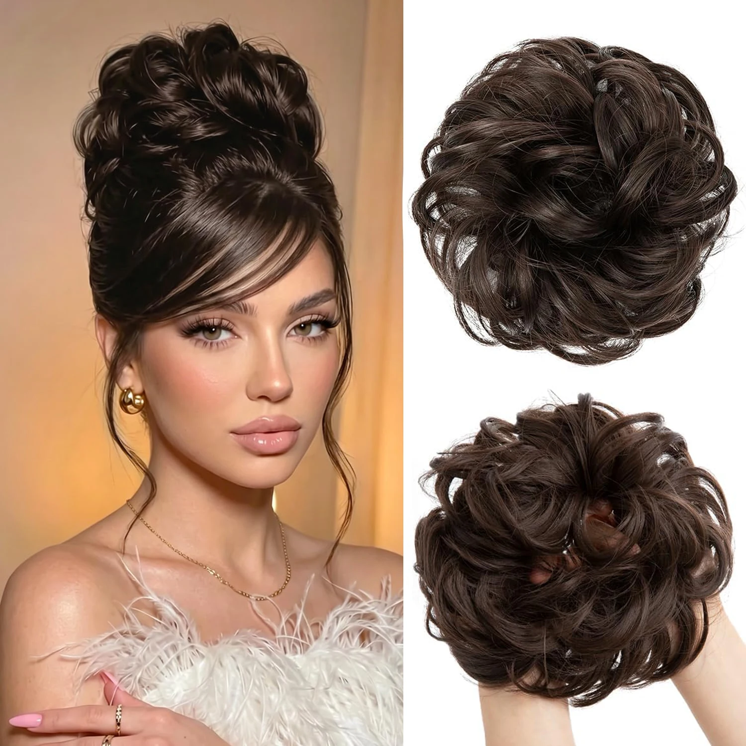 Messy Bun Hair Piece Messy Hair Bun Scrunchies for Women Wavy Curly Chignon Ponytail Hair Extensions Synthetic Thick Tousled
Messy Bun Hair Piece Messy Hair Bun Scrunchies for Women Wavy Curly Chignon Ponytail Hair Extensions Synthetic Thick Tousled