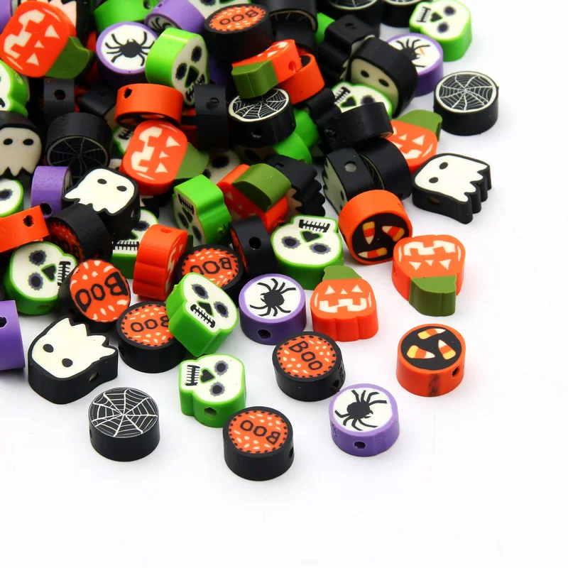 20-100Pcs 10mm Polymer Clay Halloween Series Spacer Beads Jewelry Making Accessories for Diy Handmade Necklace Bracelets
20-100Pcs 10mm Polymer Clay Halloween Series Spacer Beads Jewelry Making Accessories for Diy Handmade Necklace Bracelets