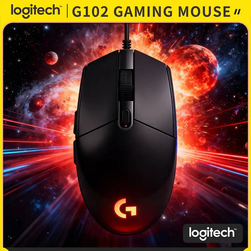 Logitech G102 Gaming Mouse, HERO Sensor Technology, 16.8M RGB Colors, 1000Hz Polling, Ergonomic for Esports & Office
Logitech G102 Gaming Mouse, HERO Sensor Technology, 16.8M RGB Colors, 1000Hz Polling, Ergonomic for Esports & Office