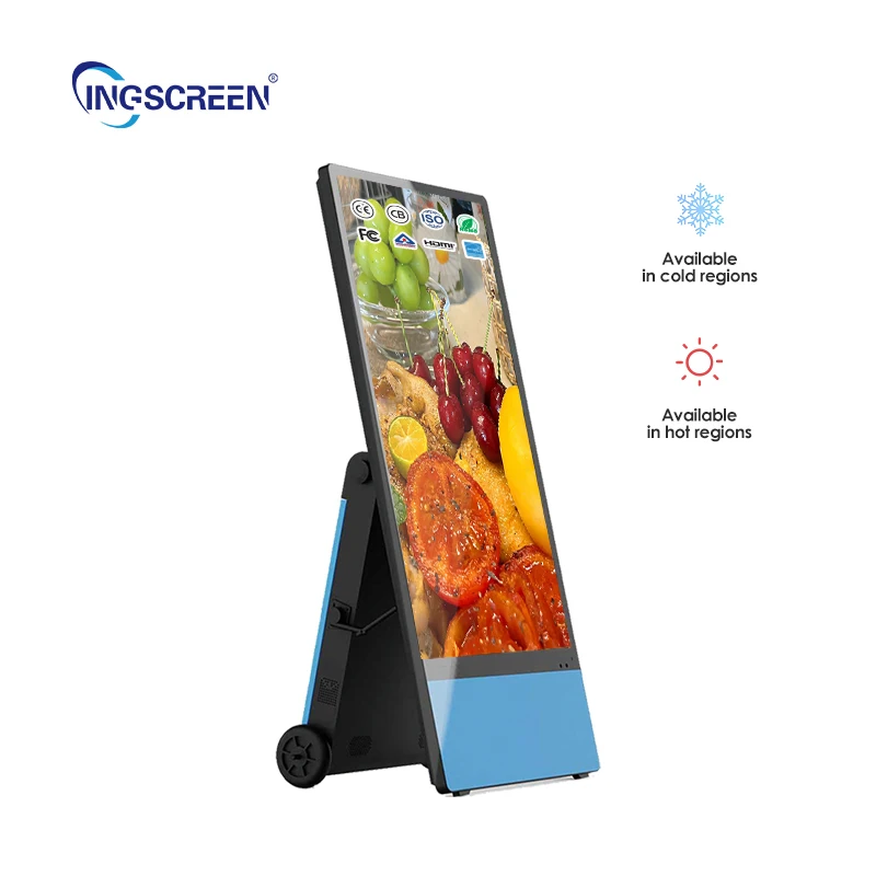 INGSCREEN OEM Digital Poster Display Battery-Powered Outdoor LCD Digital Signage Player SDK Removable Advertising Player
INGSCREEN OEM Digital Poster Display Battery-Powered Outdoor LCD Digital Signage Player SDK Removable Advertising Player