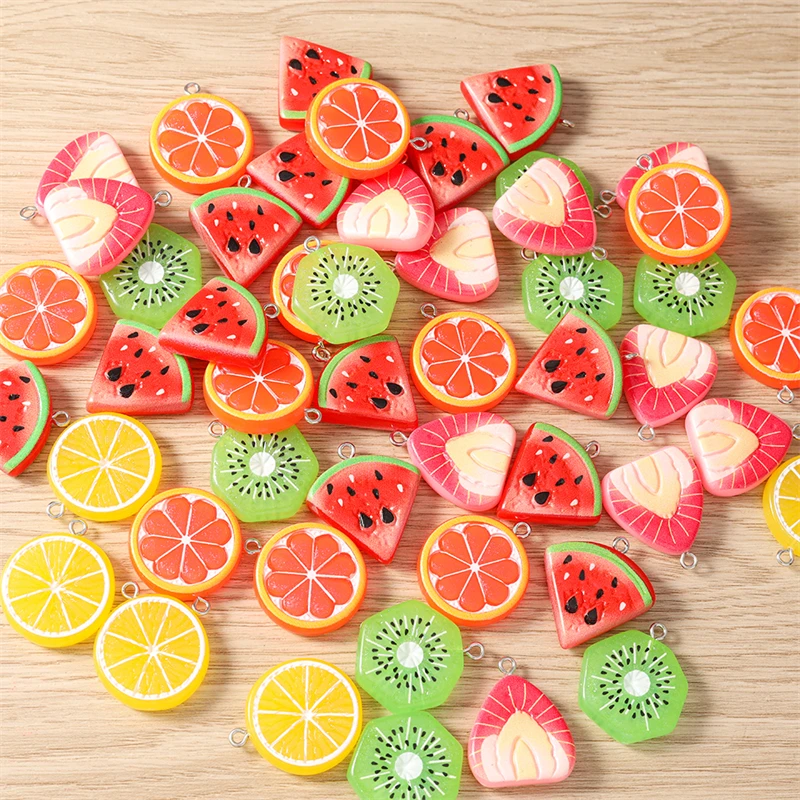 10pcs Cute Fruit Slice Charms Resin Orange Watermelon Charms Pendants for Jewelry Making Necklaces Earrings DIY Crafts Supplies
10pcs Cute Fruit Slice Charms Resin Orange Watermelon Charms Pendants for Jewelry Making Necklaces Earrings DIY Crafts Supplies