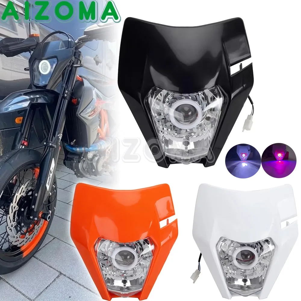 Supermoto LED RGB Angel Eye Headlight Mask Cover For SMC XC-W EXC EXC-F Enduro FC FE TC TE TX FX 125 250 300 350 450 500 650 690
Supermoto LED RGB Angel Eye Headlight Mask Cover For SMC XC-W EXC EXC-F Enduro FC FE TC TE TX FX 125 250 300 350 450 500 650 690