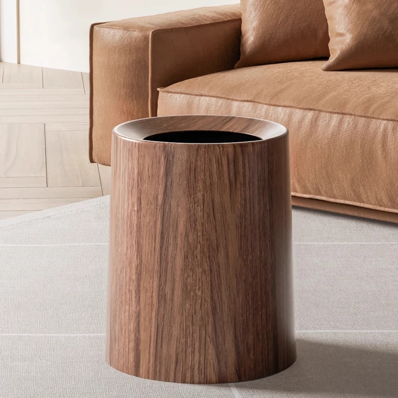Black walnut home kitchen living room trash can large large capacity high value double tube solid wood round
Black walnut home kitchen living room trash can large large capacity high value double tube solid wood round