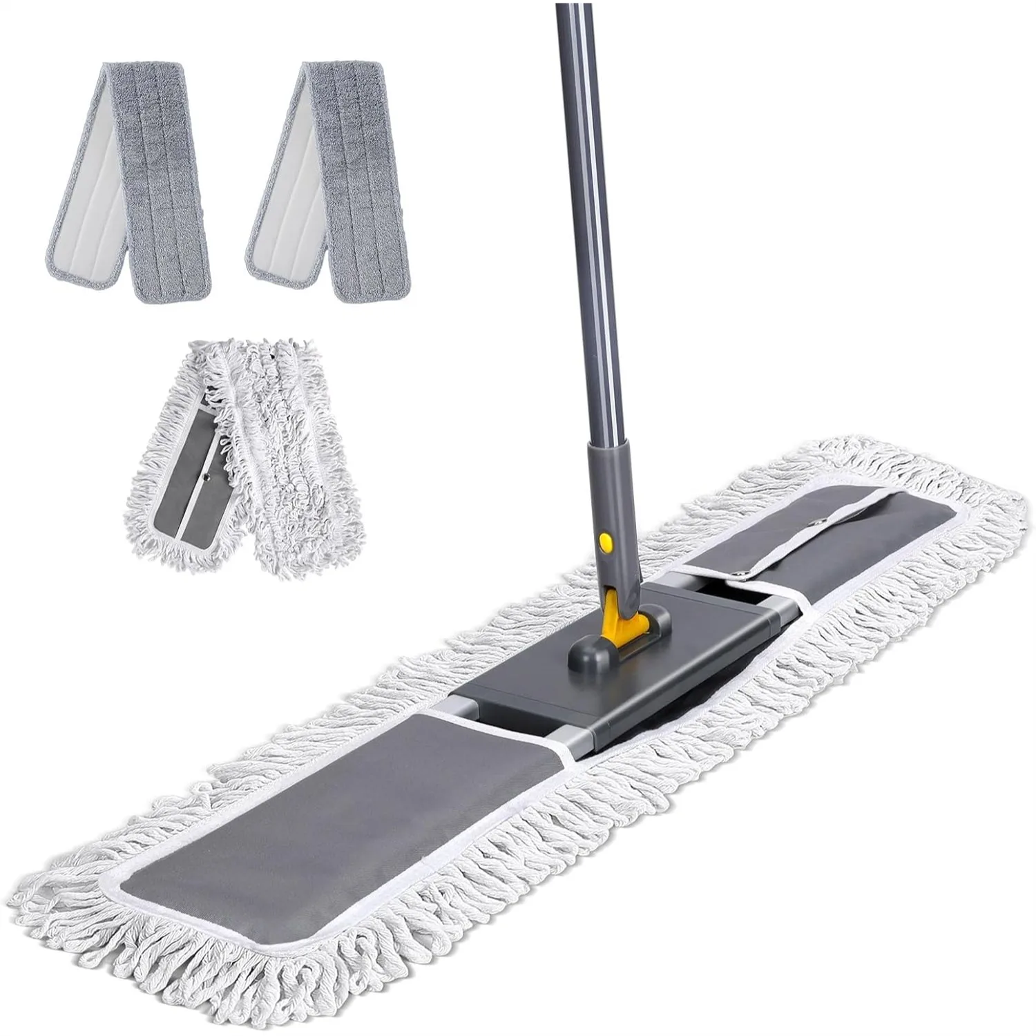 36" Commercial Mop with 3 Microfiber Pads, 60" Adjustable Handle Heavy Duty Floor Mop for Office Garage Warehouse
36" Commercial Mop with 3 Microfiber Pads, 60" Adjustable Handle Heavy Duty Floor Mop for Office Garage Warehouse