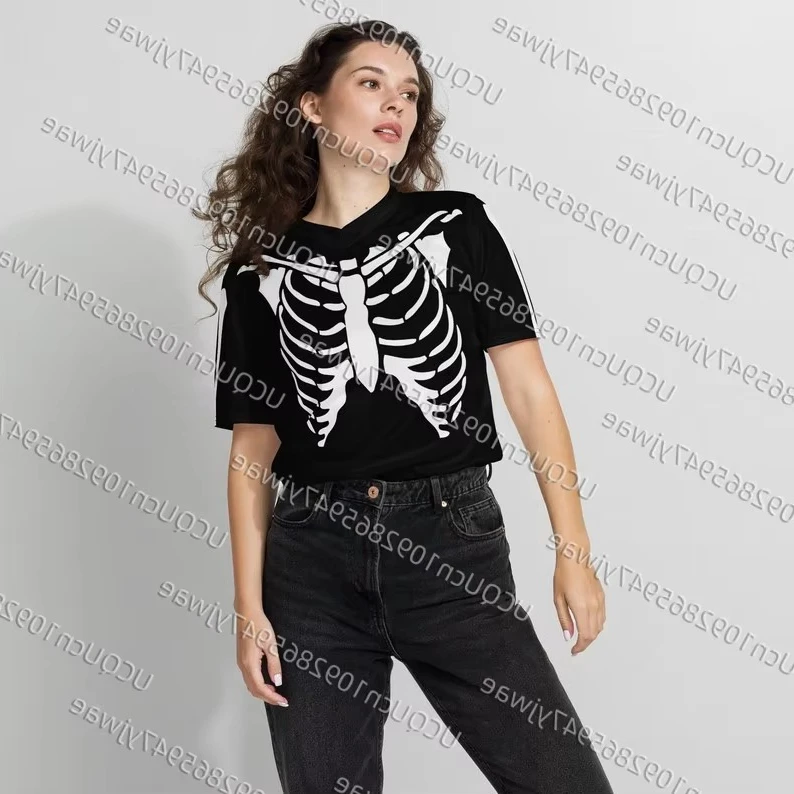 Спортивный трикотаж Скелет Косплейер Женская футболка с короткими рукавами Топы Летние бейсбольные майки Большие размеры Женские спортивные топы Футболка
Спортивный трикотаж Скелет Косплейер Женская футболка с короткими рукавами Топы Летние бейсбольные майки Большие размеры Женские спортивные топы Футболка
