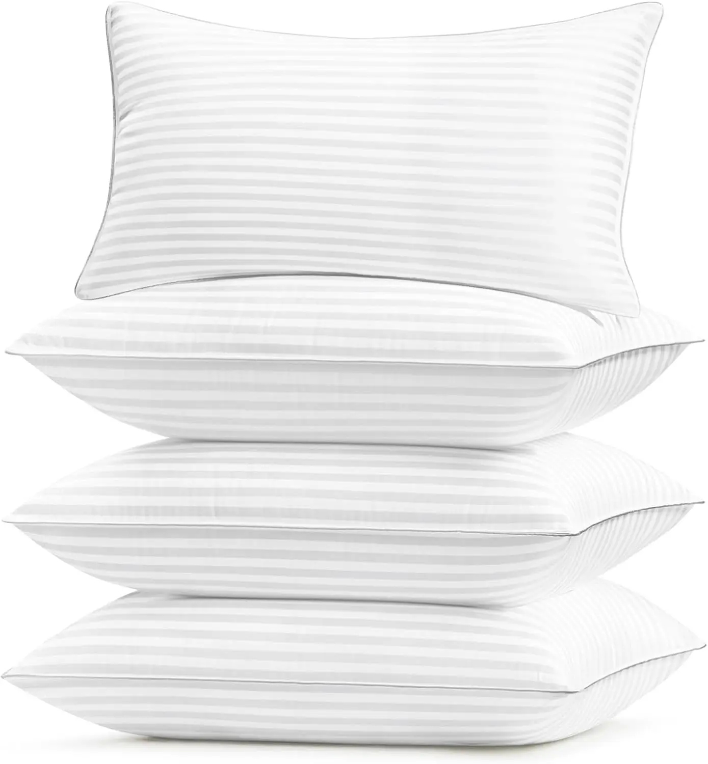 King Size Bed Pillows Set of 4, 20x36 Inches, White - Soft Microfiber Fill for Comfortable Sleep
King Size Bed Pillows Set of 4, 20x36 Inches, White - Soft Microfiber Fill for Comfortable Sleep