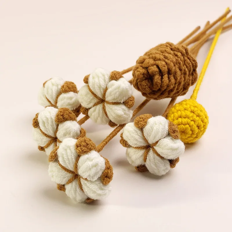 Handmade Crochet Plant for DIY Flowers Bouquet, Hand-Knitted Cotton Pinecone Berry Yarn Plant Room, Tabletop, Office Home Decor
Handmade Crochet Plant for DIY Flowers Bouquet, Hand-Knitted Cotton Pinecone Berry Yarn Plant Room, Tabletop, Office Home Decor