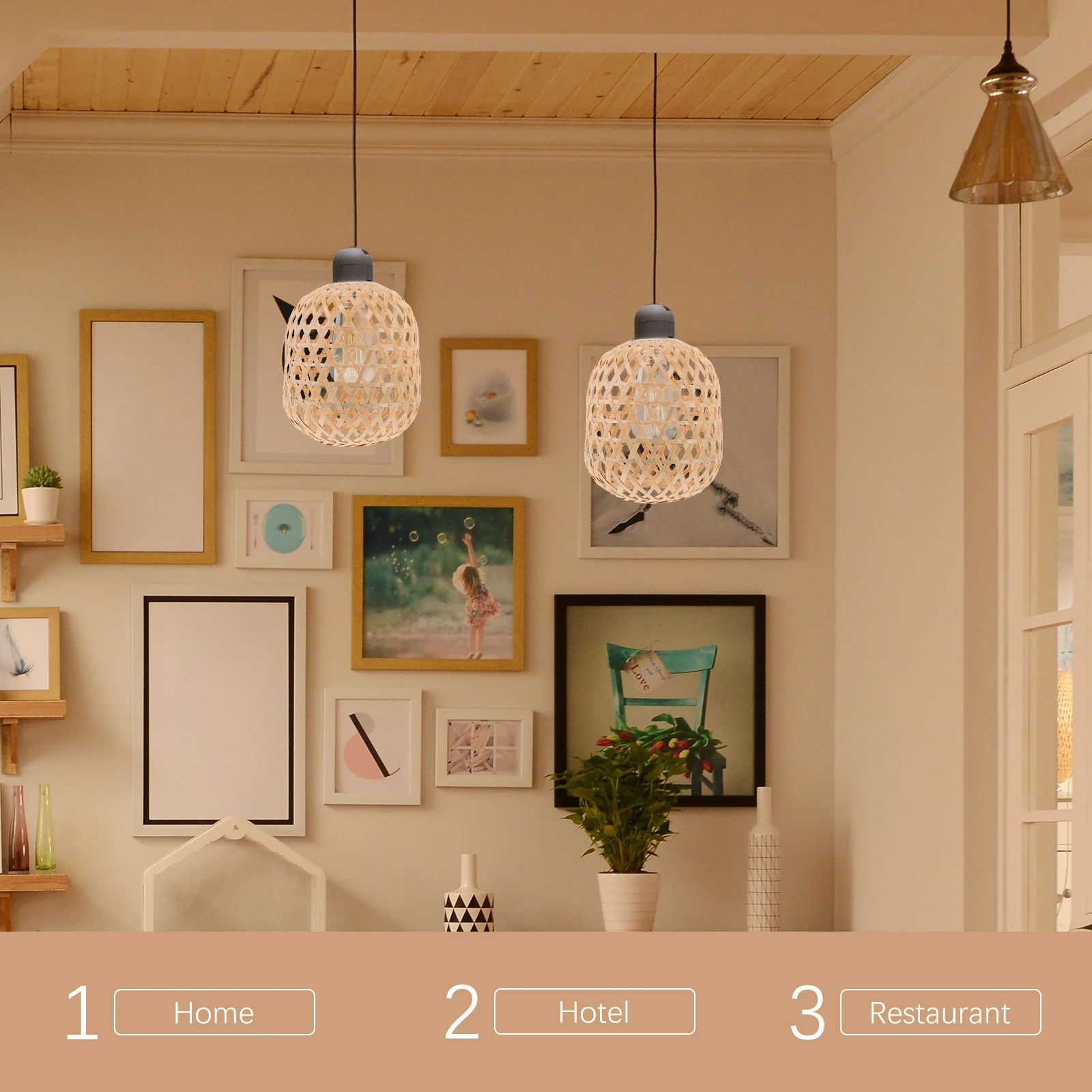 Bamboo Lampshade Woven Pendant Light Shade Handmade Lamp Shades for Bedroom Living Room Restaurant
Bamboo Lampshade Woven Pendant Light Shade Handmade Lamp Shades for Bedroom Living Room Restaurant