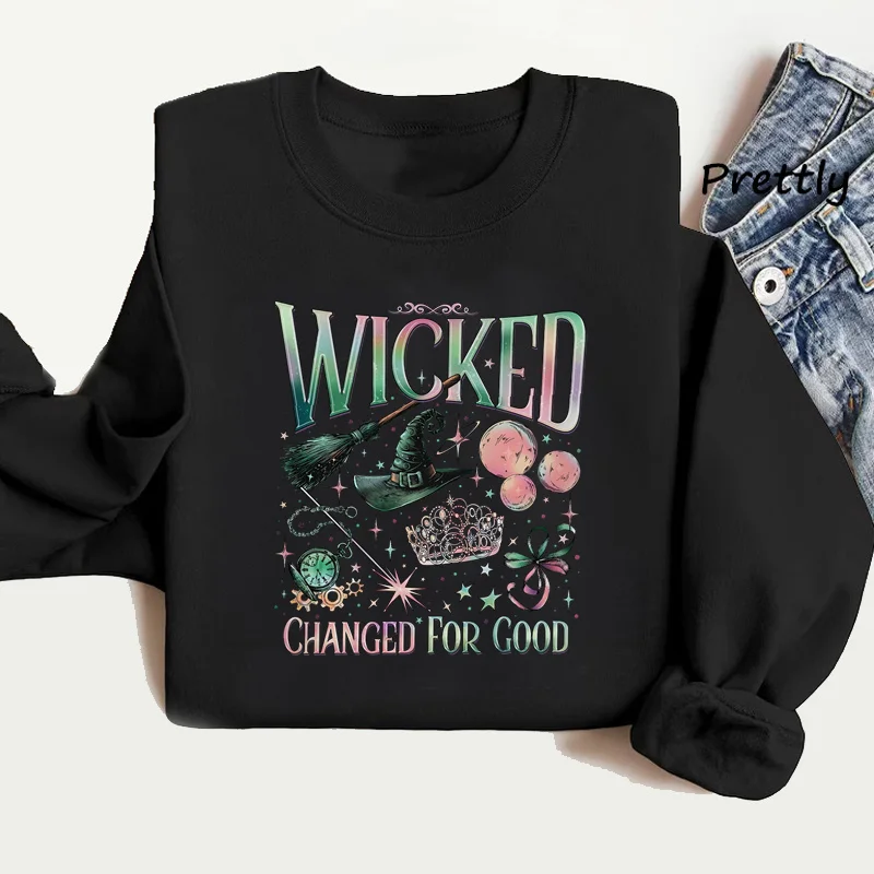 Женские толстовки Wicked Change for Good, толстовка Harajuku Magic Wand, волшебная палочка, женский пуловер, толстовки с длинными рукавами, одежда
Женские толстовки Wicked Change for Good, толстовка Harajuku Magic Wand, волшебная палочка, женский пуловер, толстовки с длинными рукавами, одежда