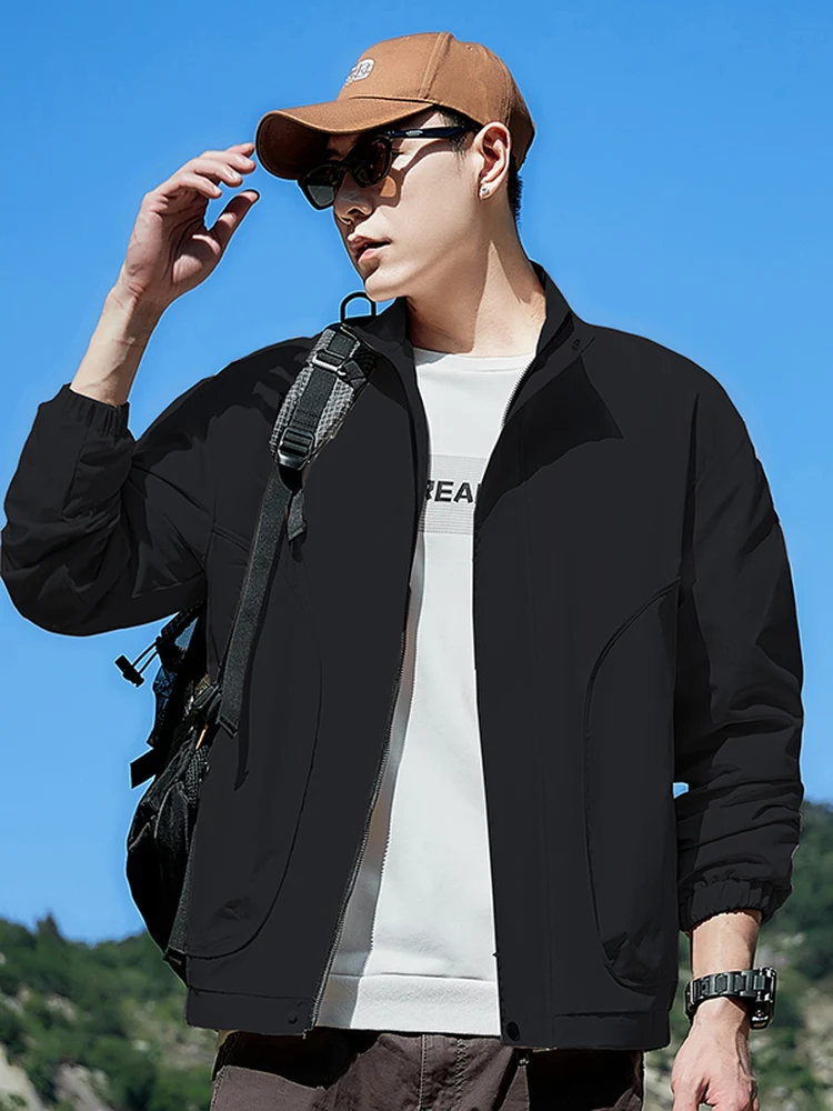 Casual Trendy Men's Jaet Stand Collar All-Match Spring Autumn New Sle Polyester Fiber Windproof Zipper Closure Long Sve
Casual Trendy Men's Jaet Stand Collar All-Match Spring Autumn New Sle Polyester Fiber Windproof Zipper Closure Long Sve