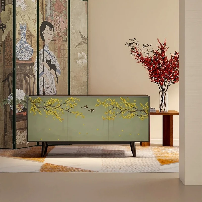 A New Chinese Style Solid Wood Living Room Entrance Locker Decoration Modern Minimalist Cabinet
A New Chinese Style Solid Wood Living Room Entrance Locker Decoration Modern Minimalist Cabinet