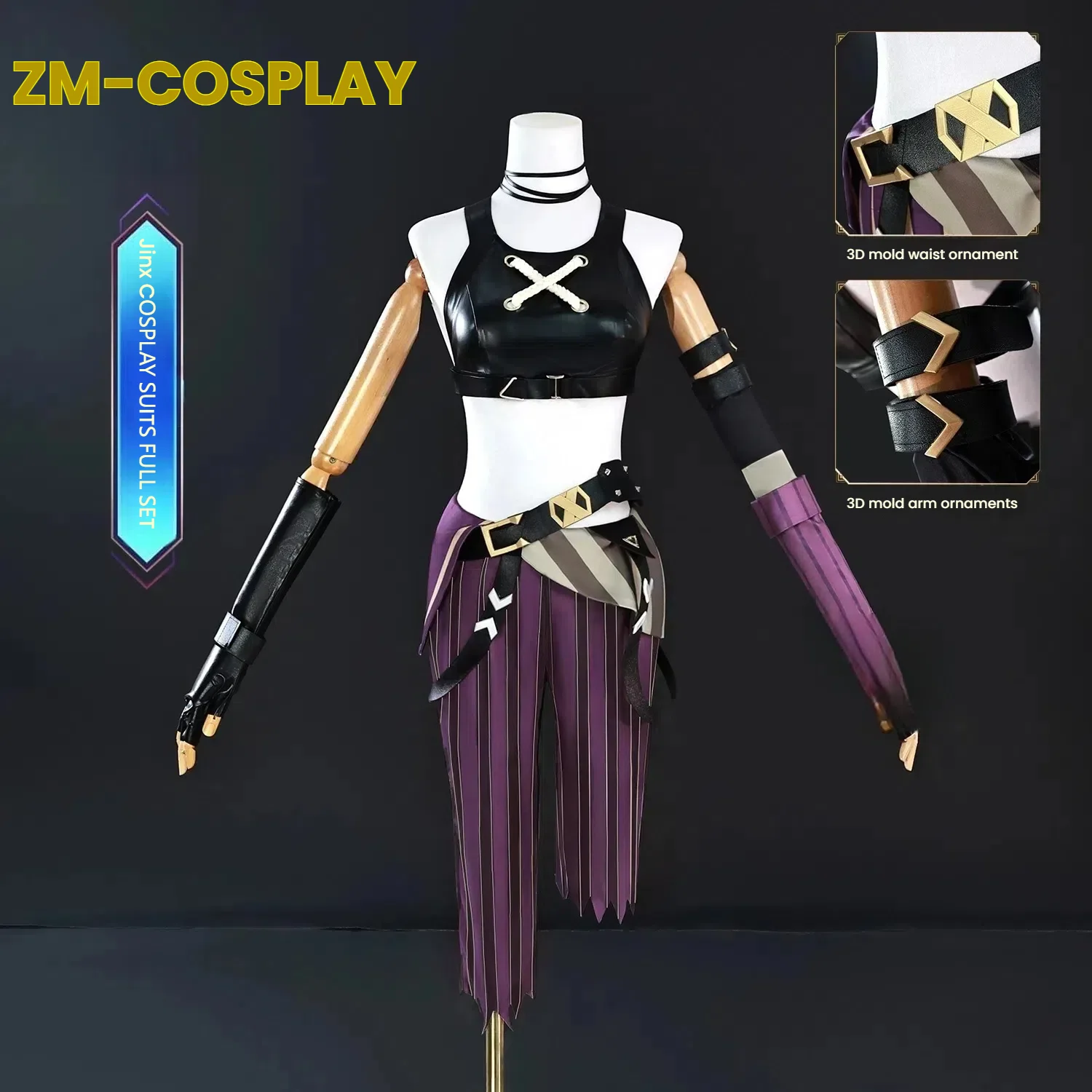 Jinx/Arcane Cosplay Costume Jinx Shoes Chaotic Punk Cosplay Bundle Accessories Arcane-Inspired Carnival Costume for Halloween
Jinx/Arcane Cosplay Costume Jinx Shoes Chaotic Punk Cosplay Bundle Accessories Arcane-Inspired Carnival Costume for Halloween