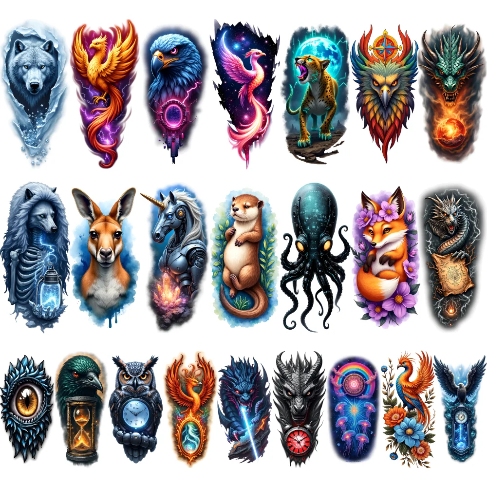 9pcs Temporary Tattoo Animal Tattoos Realistic Temporary Tattoos Fantasy Tattoos Colorful Realism For Back Men Arms
9pcs Temporary Tattoo Animal Tattoos Realistic Temporary Tattoos Fantasy Tattoos Colorful Realism For Back Men Arms