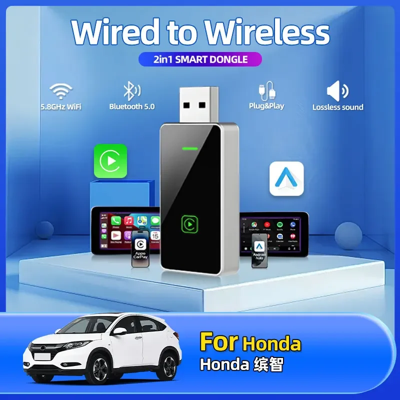 2025 Fashion New 2in1 Wireless CarPlay Android Auto Adapter USB Smart Mini Box Plug And Play Car Accessories For Honda SUV
2025 Fashion New 2in1 Wireless CarPlay Android Auto Adapter USB Smart Mini Box Plug And Play Car Accessories For Honda SUV