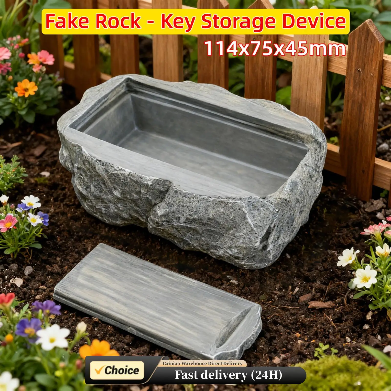 Fake Rock Key Hider Large Size Realistic Hidden Key Holder Looks & Feels Like Real Stone for Outdoor Garden Or Yard Geocaching
Fake Rock Key Hider Large Size Realistic Hidden Key Holder Looks & Feels Like Real Stone for Outdoor Garden Or Yard Geocaching