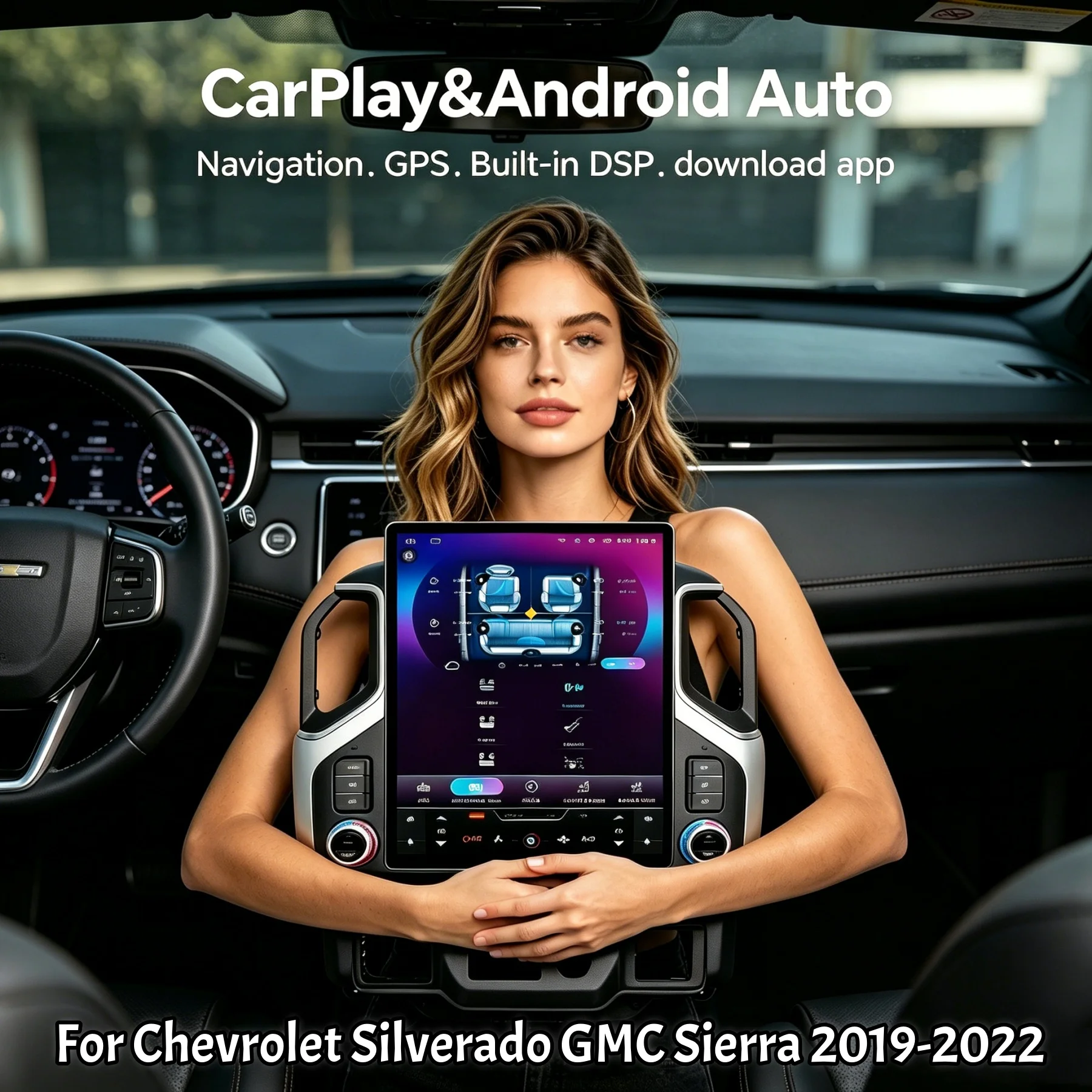 15.6 Inch Touch Screen For Chevrolet Silverado GMC Sierr 2019-2022 Android Auto Radio Car GPS Navigation Head Unit Multimedia
15.6 Inch Touch Screen For Chevrolet Silverado GMC Sierr 2019-2022 Android Auto Radio Car GPS Navigation Head Unit Multimedia